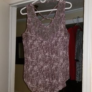 Purle and White Tank